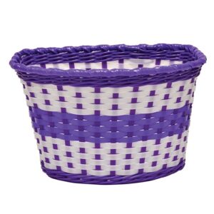 CHILDS PLASTIC WOVEN BASKET LILAC