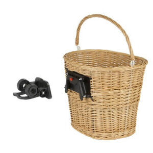 M-WAVE FRONT WICKER BASKET QR HANDLEBAR FIT 25.4-31.8mm