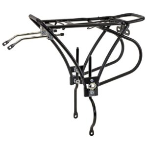 O-STAND ALLOY REAR ADJUSTABLE PANNIER CARRIER BLACK