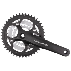 M-WAVE 22/32/44 x 175mm BLACK ALLOY 8/9 SPEED CHAINSET