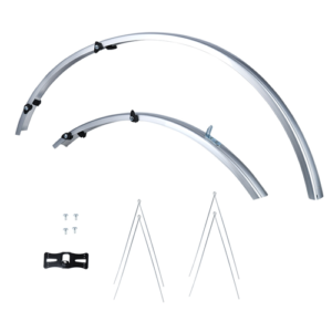 700c NARROW SILVER FULL MUDGUARD SET