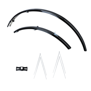 700c NARROW BLACK FULL MUDGUARD SET