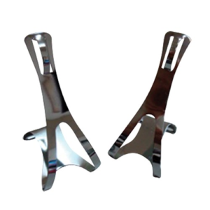 STEEL ROAD TOE CLIPS & STRAP SET LARGE