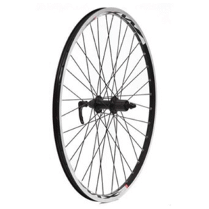26" ATB BLACK DOUBLE SKIN CASSETTE 8/9 SPEED QR REAR WHEEL