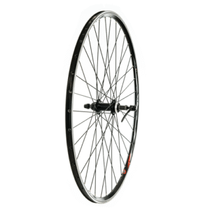 700c NARROW BLACK DOUBLE SKIN SCREW ON QR REAR WHEEL