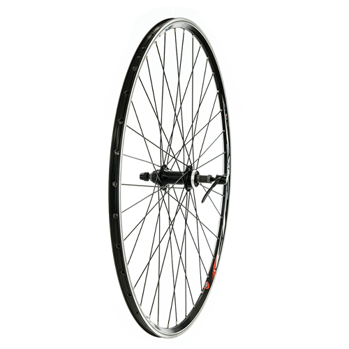 700c NARROW BLACK DOUBLE SKIN SCREW ON QR REAR WHEEL