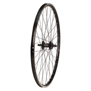 700c HYBRID BLACK DOUBLE SKIN DISC QR FRONT WHEEL