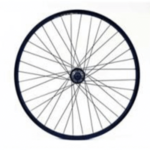700c/29 HYBRID BLACK DOUBLE SKIN DISC SCREW ON QR REAR WHEEL
