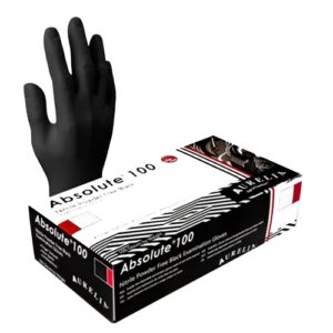 PREMIUM NITRILE GLOVES LARGE BLACK [100]