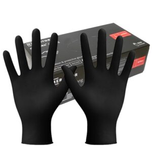 PREMIUM NITRILE GLOVES XL BLACK [100]