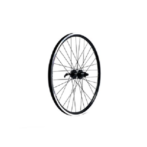 26" ATB BLACK DOUBLE SKIN DISC CASSETTE 8/9 SPEED QR REAR WHEEL