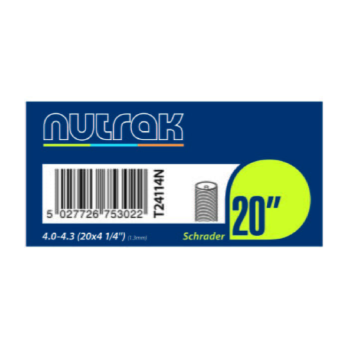 20 X 4.00 NUTRAK FAT BIKE SCHRADER TUBE